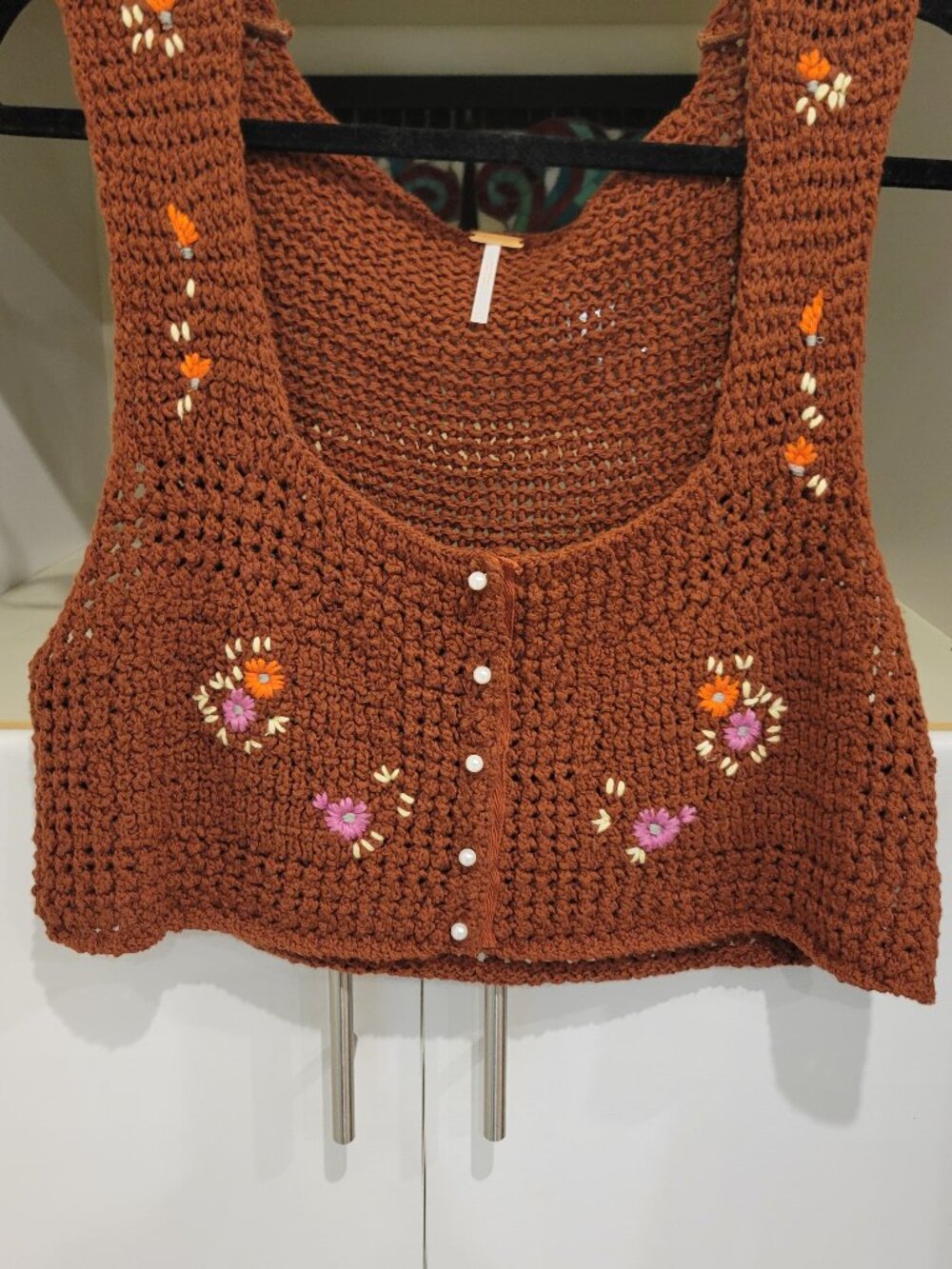 Free People Cropped Rust coloured Vest